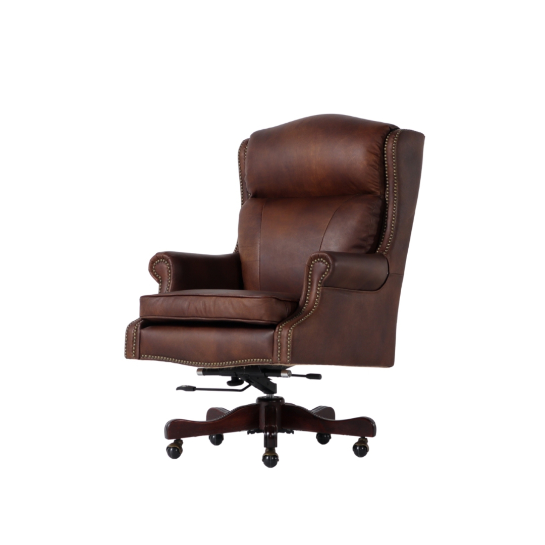 Henry Leather Office Chair Mocha image 2